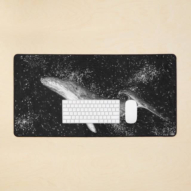 Desk Mat Magic Ocean Whale  Large Gaming Mouse Pad 35x16 inch