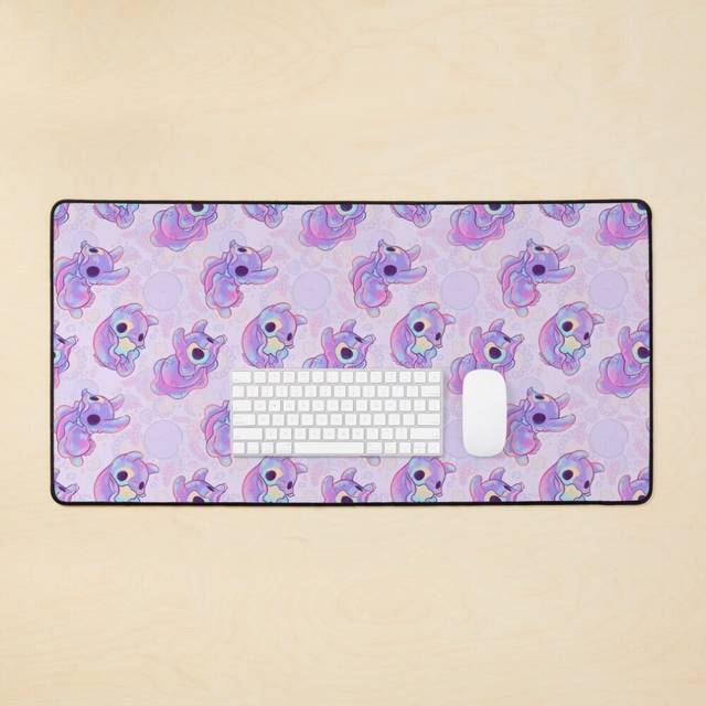 Desk Mat Cosmic Kawaii Sea Hares Large Gaming Mouse Pad 35x16 inch