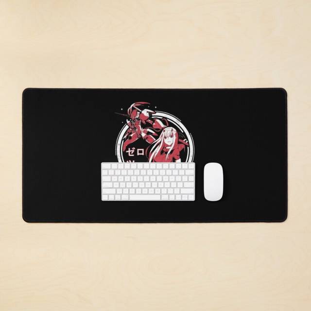 Desk Mat Zero Two Strelitzia Large Gaming Mouse Pad 35x16 inch