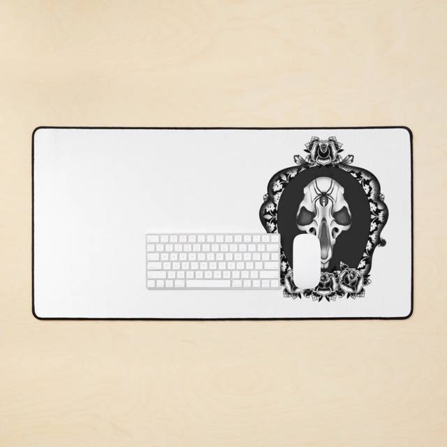 Desk Mat Rat Skull Large Gaming Mouse Pad 35x16 inch