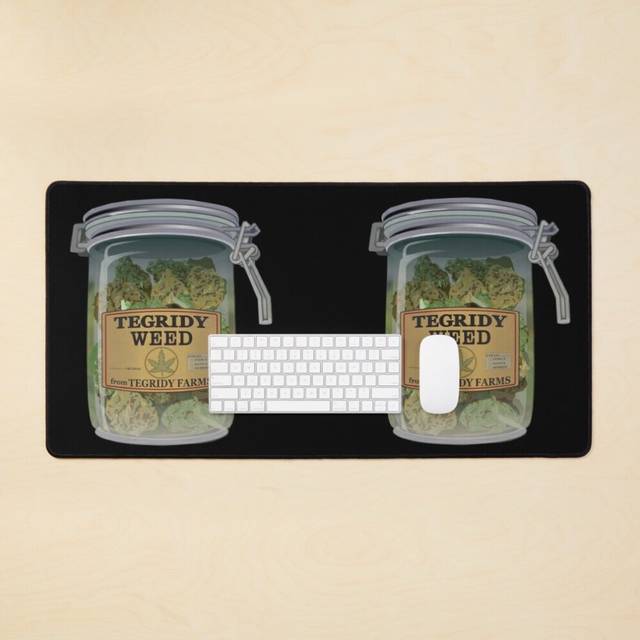 Desk Mat South Park: Tegridy Weed Jar Large Gaming Mouse Pad 35x16 inch