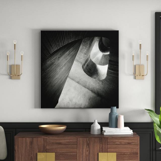 Stair Lights Photographic Print on Wrapped Canvas (76cm H x 76cm W)