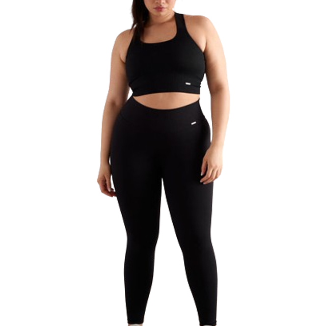 Aim´n W Ribbed Seamless Tights Träningskläder Black - XL