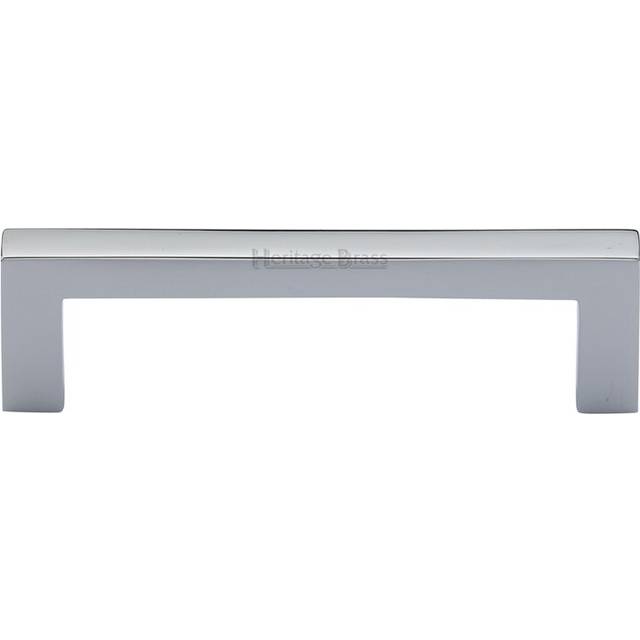 Metro Heritage Cabinet Pull City Design - Polished Chrome (10.6cm L x 1cm W)