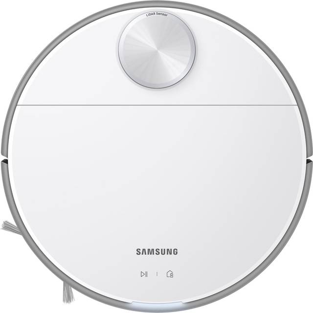 Samsung VR30T80313W Jet Bot Cleaning Robot in White with Charging Stat