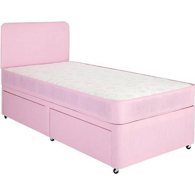 Airsprung Megan Kids Storage Divan With Mattress And Headboard - Pink