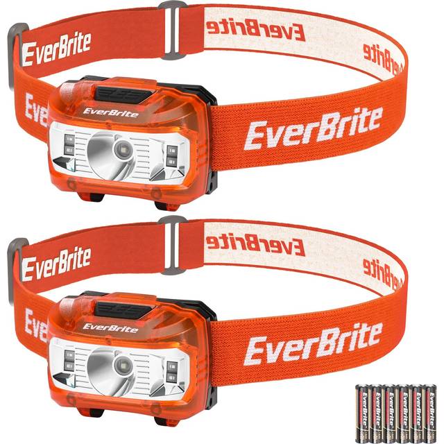 EverBrite LED Head Torch Battery Powered, Super Bright Lightweight Headlamp with 5 Lighting Modes, Waterproof Headlight for Kids and Adults Camping,