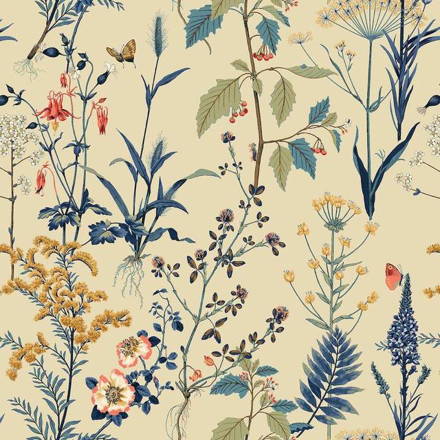 Surface Style - Peel and Stick Wallpaper  Floral Wallpaper for Bedroom  Powder Room  Kitchen  Self Adhesive  Vinyl  30.75 Sq Ft Coverage (Berkshire Me