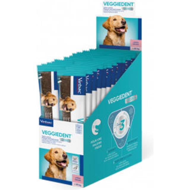 Virbac Veggiedent Single tuggremsor för hund L. Förpackning: 1 låda (24 stycken)