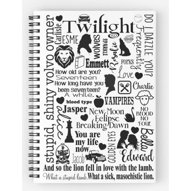 Spiral Notebook Twilight Themed Sub Way Art Graphic A5 120 Pages