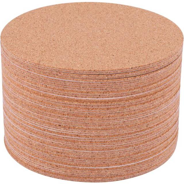 Cork Coasters,Cork Mats Cork Backing Sheets(60 Pcs, Round)