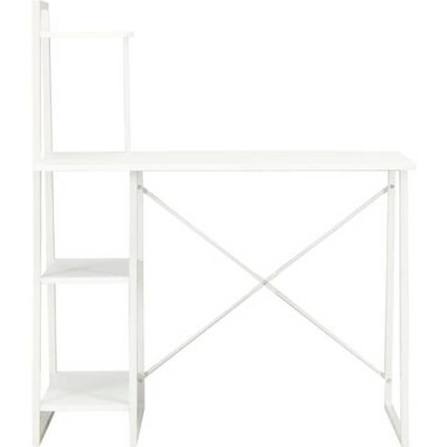 vidaXL Desk with Shelving Unit White 102x50x117 cm