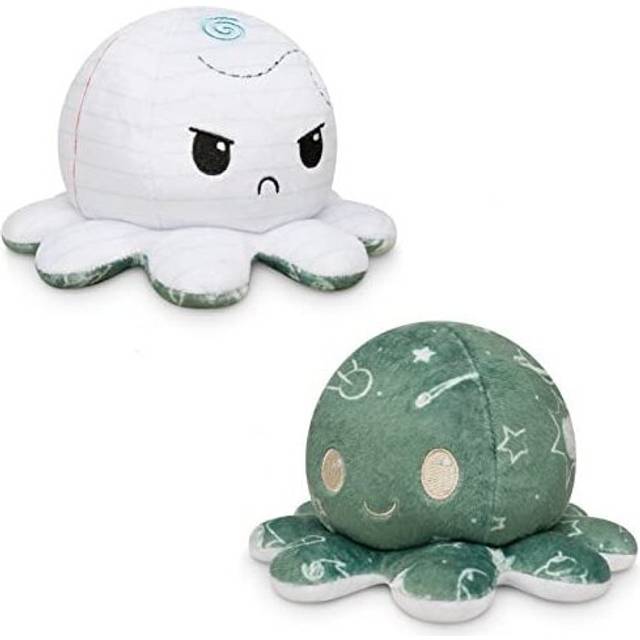 TeeTurtle - The Original Reversible Octopus Plushie - Chalkboard + Notebook - Cute Sensory Fidget Stuffed Animals That Show Your Mood - Perfect for Ba