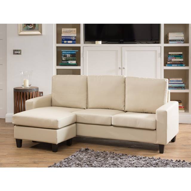 Ishiro Reversible Modular Corner Sofa - Cream (92cm H X 199cm W X 131cm D)