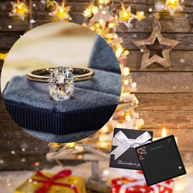 SHEIN 1PC 1CT Sparkle Oval Engagement Ring Wedding Band For Women 925 Sterling Silver Promise Ring Eternity Ring Fine Jewelry Gift