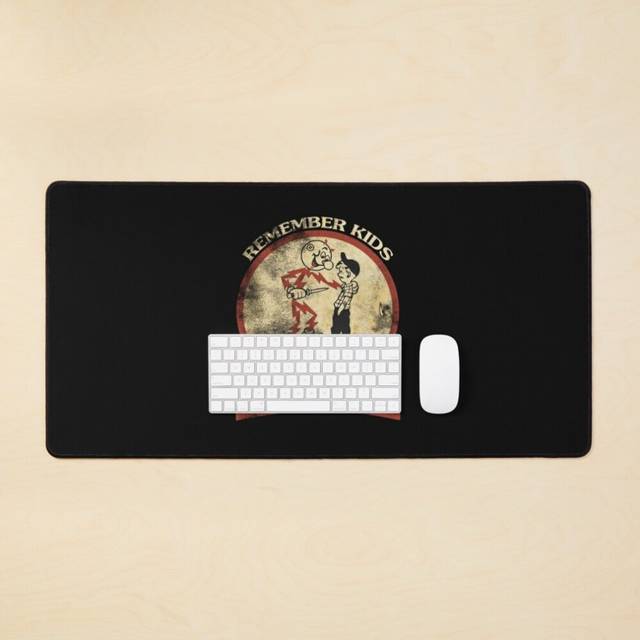 Desk Mat Will Kill You Grunge Texture  Large Gaming Mouse Pad 35x16 inch