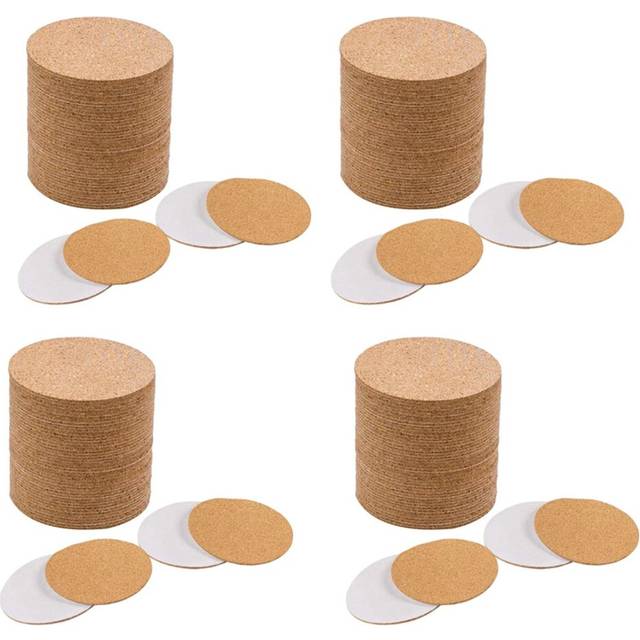 Self-Adhesive Cork Coasters,Cork Mats Cork Backing Sheets for Coasters and Supplies (320, Round)
