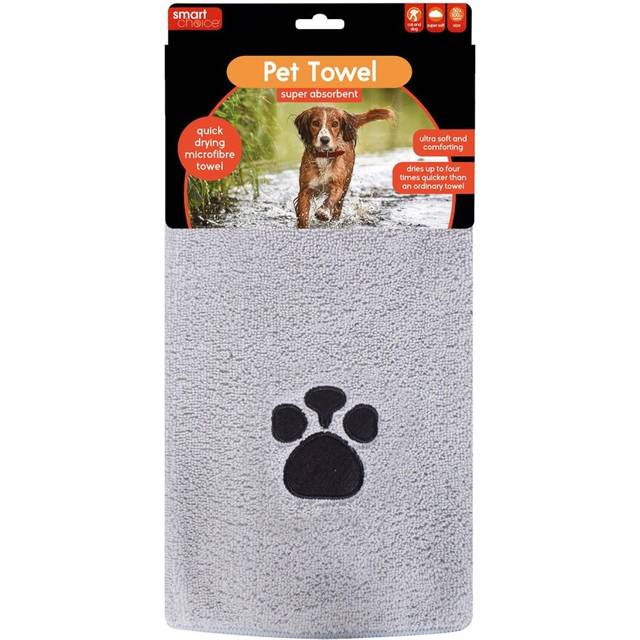 Grey Microfibre Quick Drying Pet Towel Cleaning Dog Puppy 100cm x 50cm