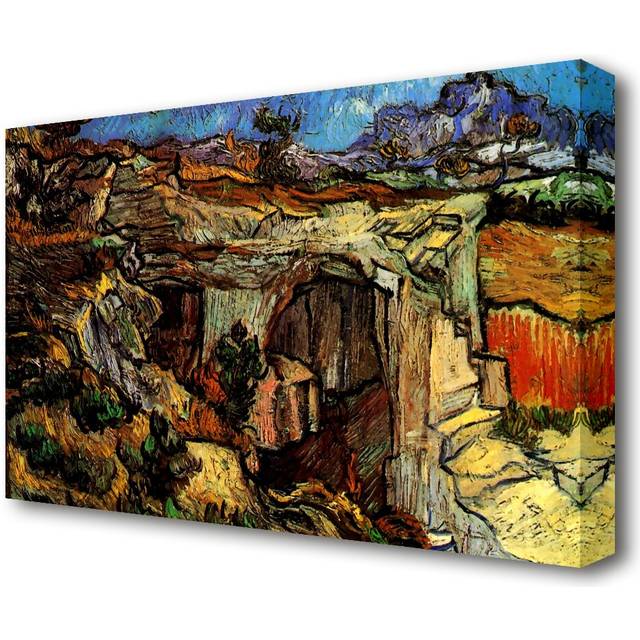 'Entrance To a Quarry Near Saint-Remy' by Vincent Van Gogh Oil Painting Print on Wrapped Canvas (35.6 cm H x 50.8 cm W)