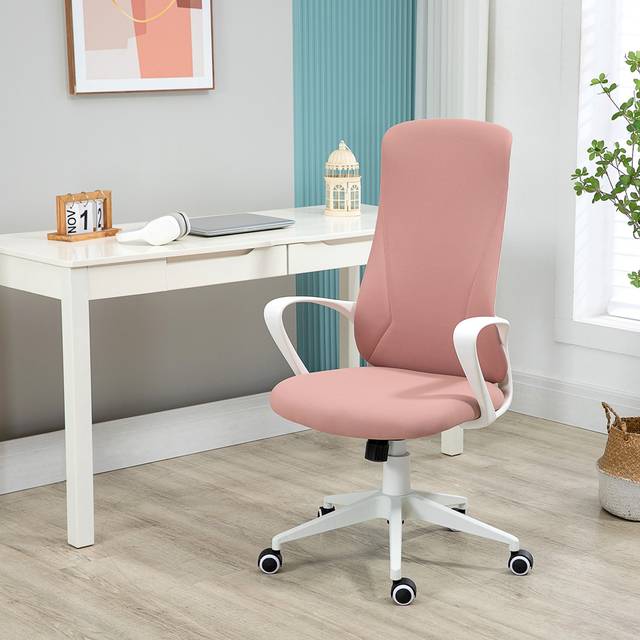 Portland Pink Elastic Swivel Office Chair - 62 x 56 x 119cm