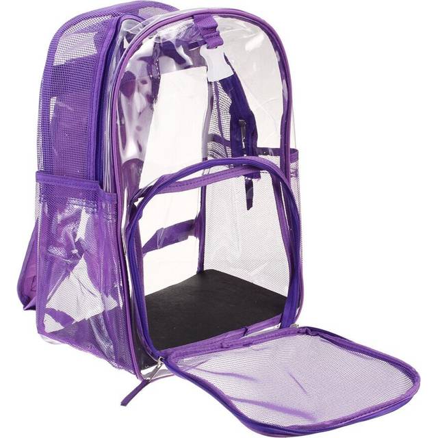 (Purple) Cat Carrier Bag Dog Cat Transport Bag O*ford Fabric Mesh Easy Cleaning Cat Cage Outgoing Pet Carrier Backpack