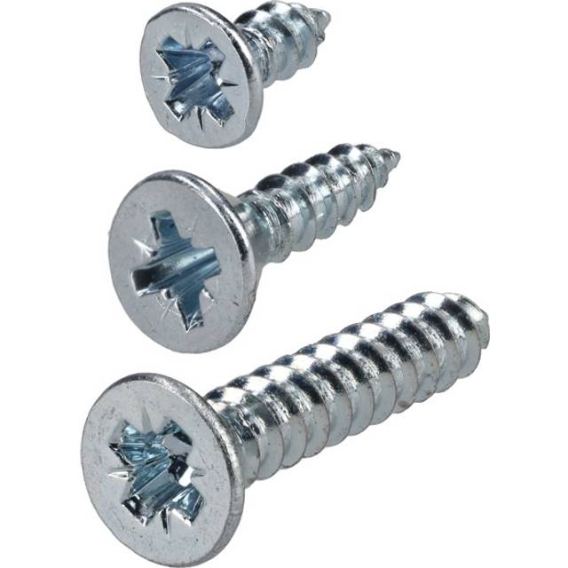 R-TECH 337120 Pozi Countersunk Self-Tapping Screws No.6 3/4in 19.0...