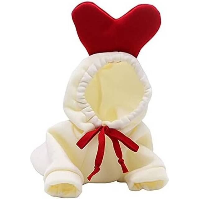 Warm Dog Winter Clothes Cute Fruit Dog Coat Hoodies Fleece Pet Dogs Costume Jacket for French Bulldog Chihuahua Ropa para Perro(White,S)
