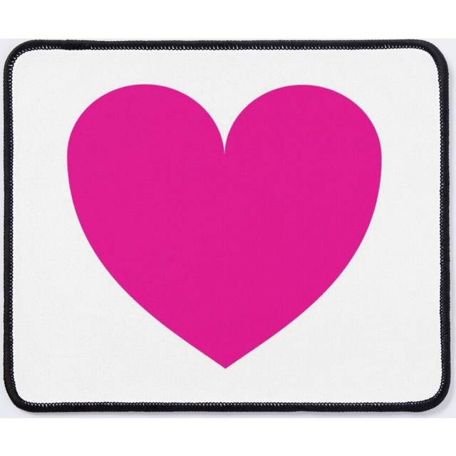 Mouse Pad Tumbling heart pattern - Shocking pink on white - Valentine pattern 11.8 x 9.8 inch Computer Mat Gaming Office Mousepad