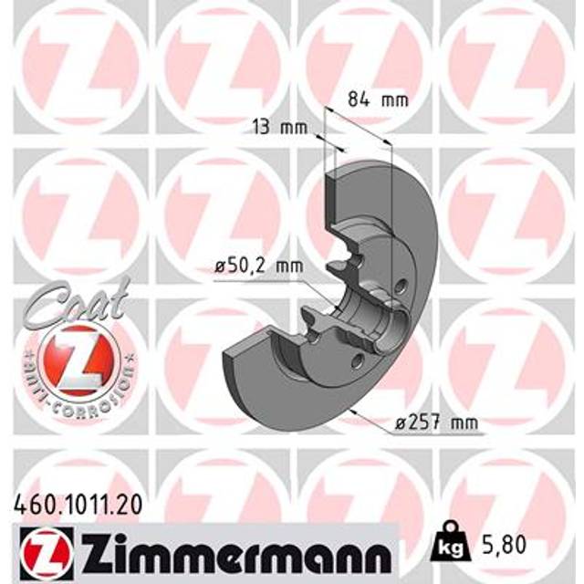 Brake Disc COAT Z 460.1011.20 Zimmermann 460101120