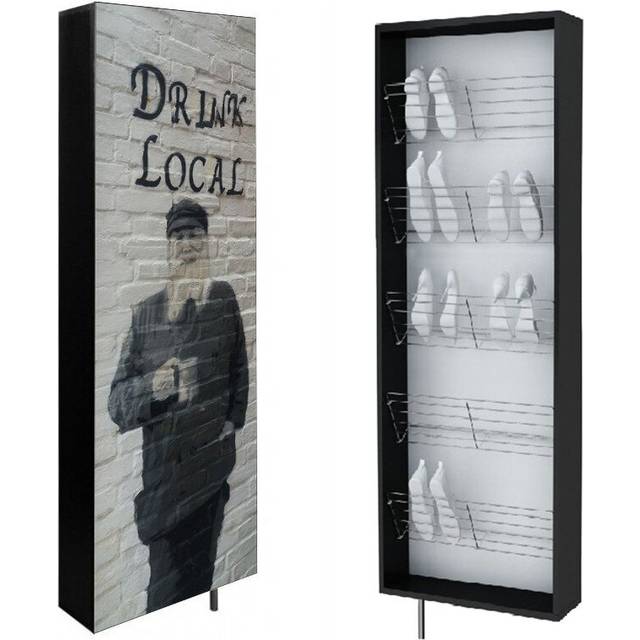 Local 15 Pair Shoe Storage Cabinet - White (15)