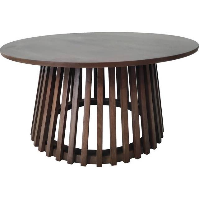 Crowell Solid Wood Pedestal Coffee Table - Walnut (48&#34; H x 40&#34; L x 40&#34; W)