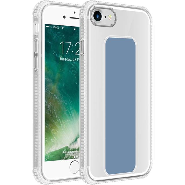 (LIGHT BLUE) Cadorabo Case for Apple iPhone 7 / 7S / 8 / SE 2020 Protective Cover made of flexible TPU Etui silicone with holder and stand function