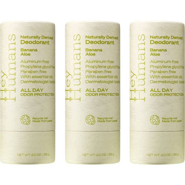 Hey Humans Deodorant  Aluminum Free Deodorant for Women and Men  Contains Naturally Derived Ingredients  All Day Odor Control  Refreshing Essential Oi