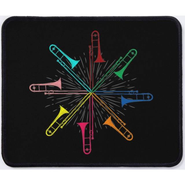 Mouse Pad Music Musician Musical Instrument Trombonist Trombone 11.8 x 9.8 inch Computer Mat Gaming Office Mousepad