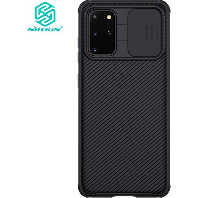 NILLKIN Camshield-fodral för Samsung Galaxy S20 Plus / S20 5G Scrub hårt skal med svart glidande blank spegel