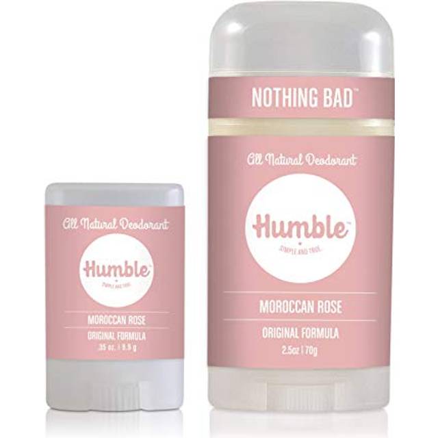 HUMBLE BRANDS Original Formula Aluminum-free Deodorant. Long Lasting Odor Control with Baking Soda and Essential Oils  Full and Travel Size (Moroccan