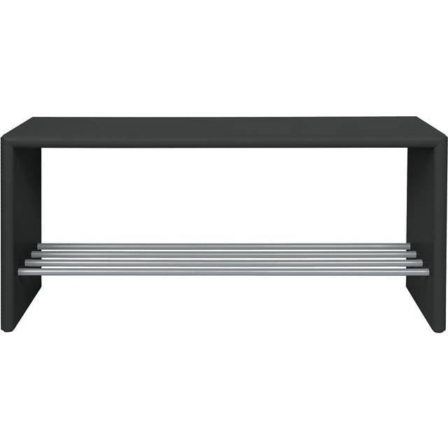 Montana Furniture - Montsk Shoe Bench L - anthracite 04/lackiert/BxHxT 100x45x40cm/mit Abstellfläche Stahl gebürstet (40.0 x 100.0 x 45.0cm)