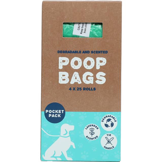 Pack of 100 Scented Degradable Poop Bags