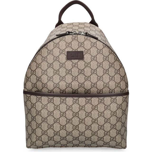 Gucci Girls Be.eb/cocoa/d.ch/d.c Kids Monogram-pattern Canvas Backpack 1size