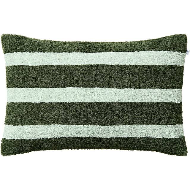 Chhatwal & Jonsson Stripe linen boucle cushion cover 40x60 cm Cactus Green-Aqua