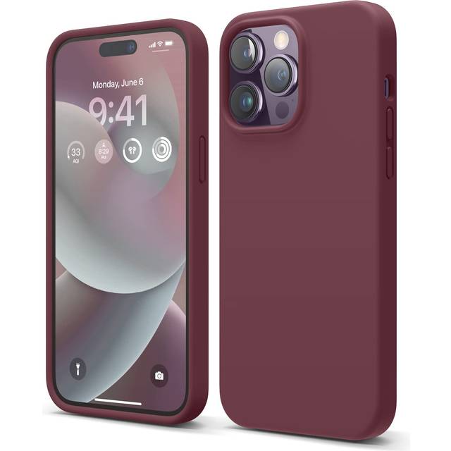 elago Compatible with iPhone 14 Pro Max Case  Liquid Silicone Case  Full Body Protective Cover  Shockproof  Slim Phone Case  Anti-Scratch Soft Microfi