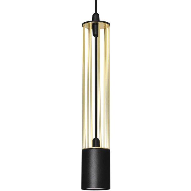 Helam Bars Slim Pendant Ceiling Light Black, Gold 10cm - W-Km 1115/1 Bk+Go+Bk