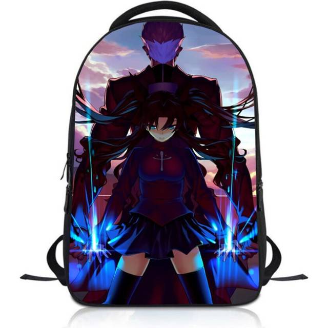 Anime fate stay night Students Backpack School Bag Children Cartoon Knapsack Boys Girls Rucksack Kids Bookbag Satchel