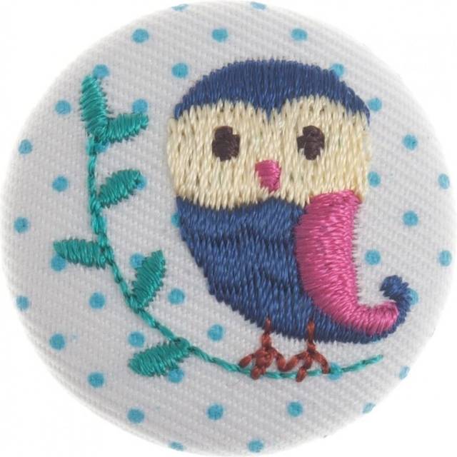 Trimits Fabric Covered Buttons Blue