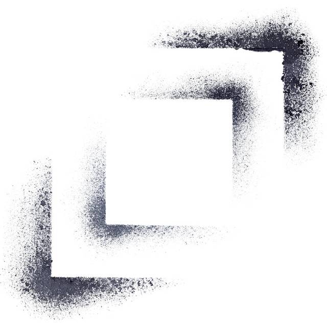 Chesire Edges of Stencils by Zoom-zoom - Wrapped Canvas Painting (122cm H x 122cm W x 3.8cm D)
