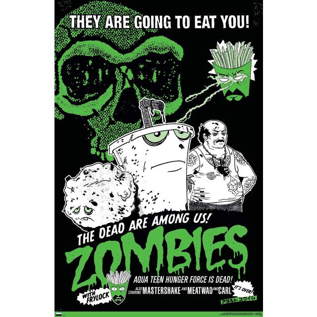 "Trends International Aqua Teen Hunger Force - Zombies Wall Poster  22.37"""""""" x 34.00""""""""  Premium Unframed Version"