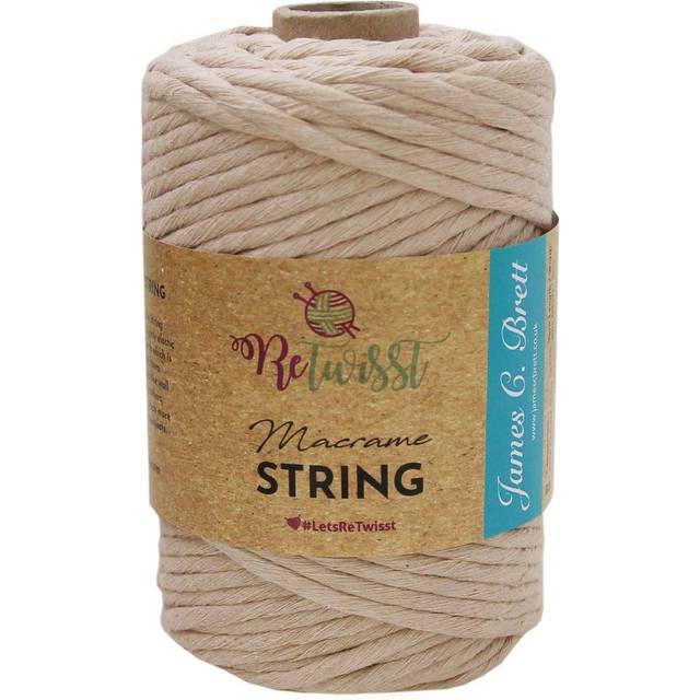 (R5S02 (Beige)) Retwisst Macrame Craft String 5mm Single Twisted Cord 500g
