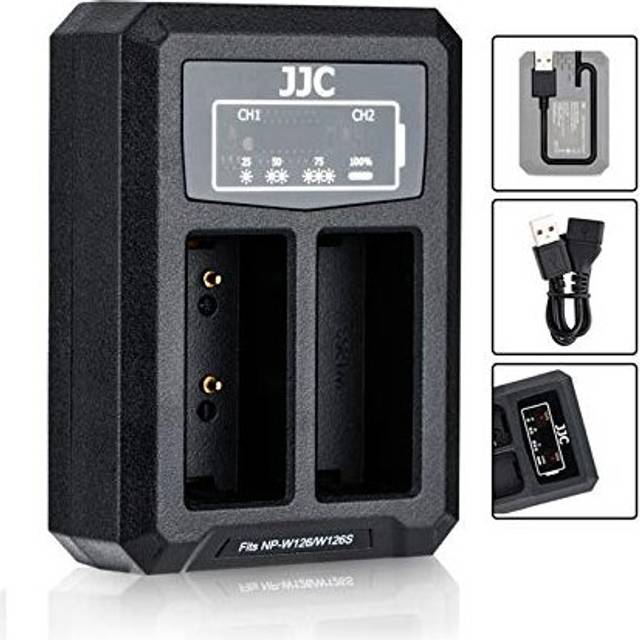 NPW126 USB Dual Battery Charger for Fujifilm X100V XPRO3 XPRO2 XT3 XT2 XT1 XT30 XT20 XT10 XT200 XT100 XA7 HS50EXR HS33EXR Digital Camera Chargers for
