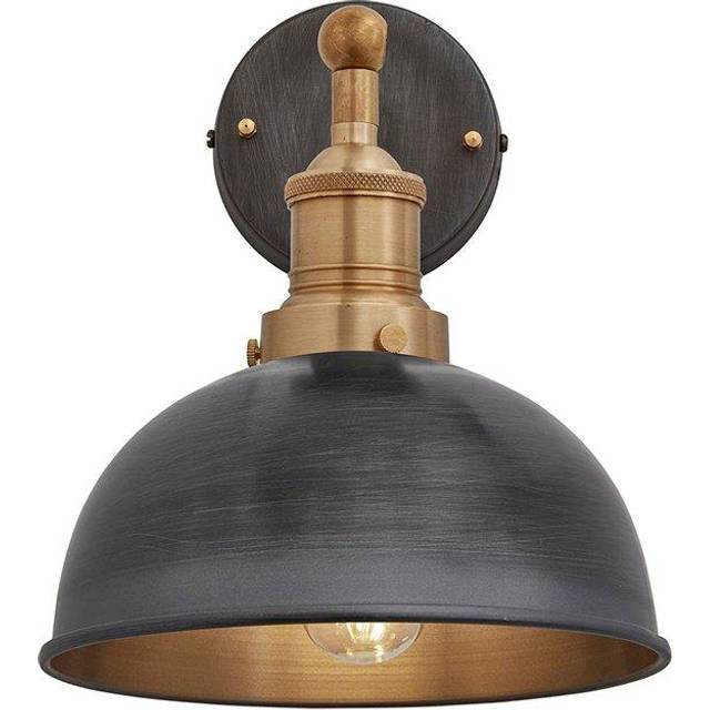 Brooklyn Dome Wall Light - Pewter - 8 inch, Brass