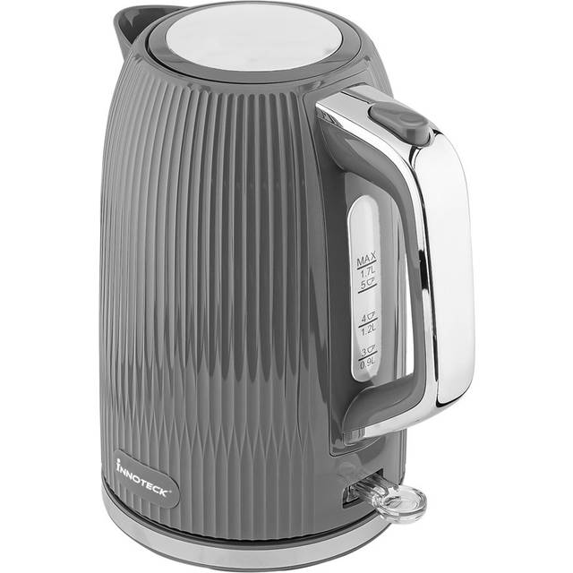 Innoteck Kitchen Pro 1.7L Cordless Ridged Electric Kettle - 3Kw Fast Boil -grey, Grey